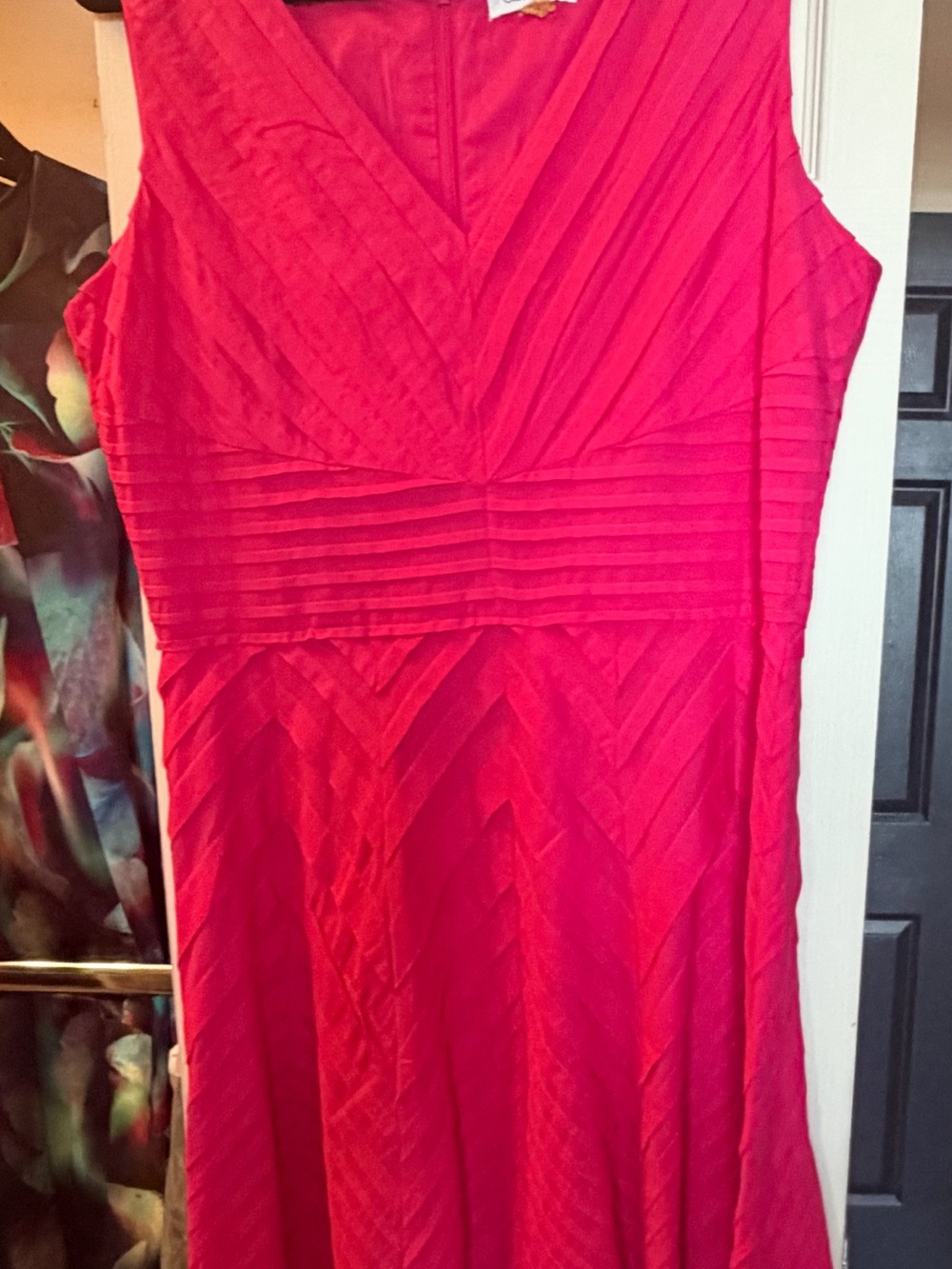 Calvin Klein Pink V‑Neck Sleeveless Dress Size 12 Excellent condition - Picture 2 of 2